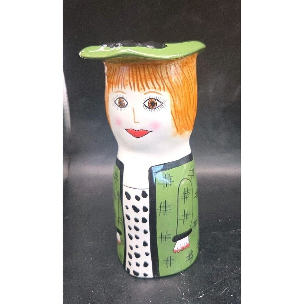 Bella Casa Ceramic Head Vase Jade Susan Paley Ganz  Lady Head Bust Vintage